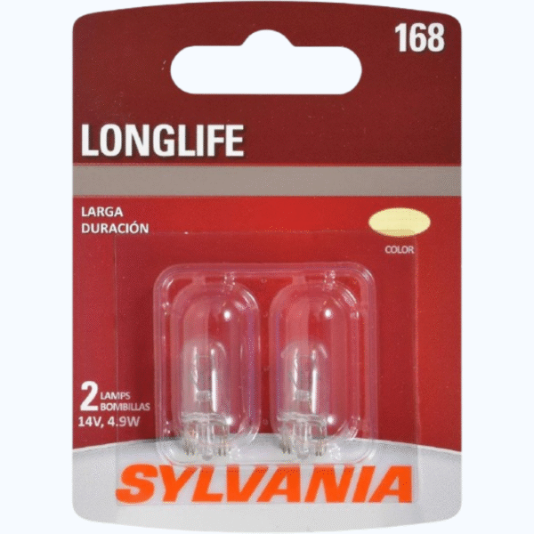 SYLVANIA 168 Long Life Miniature Bulbs – Interior and Exterior Replacement Lights for Map