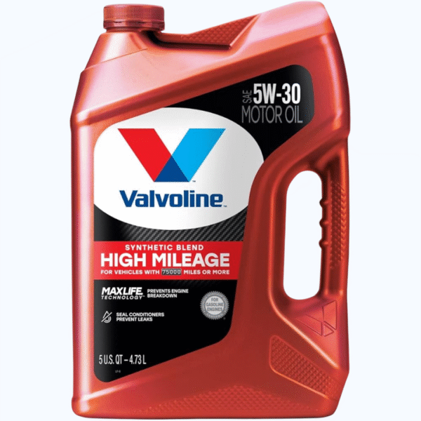 Valvoline High Mileage SAE 5W-30 Synthetic Blend Motor Oil – MaxLife Technology, Engine Protection for 75,000+ Miles, 5 Quart